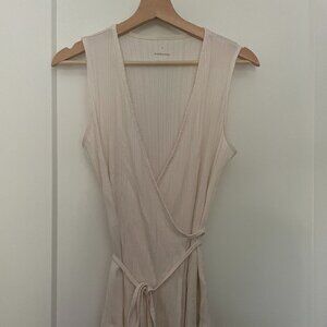 Everlane Ribbed Wrap Top - Ivory/Cream